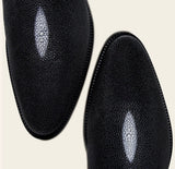 Men Black Stingray Zipper Round Toe FF211