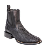 Cuadra Python Black Ankle Boots CC285