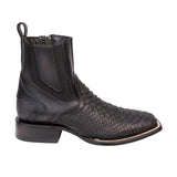 Cuadra Python Black Ankle Boots CC285