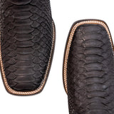 Cuadra Python Black Ankle Boots CC285