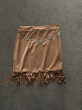 Minnie Brown Faux Suede Skirt