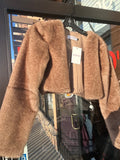 Isela Brown Faux Fur Cropped Jacket