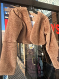 Isela Brown Faux Fur Cropped Jacket