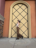 Paola Camel Seude Pants (bell bottoms)