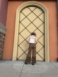 Paola Camel Seude Pants (bell bottoms)