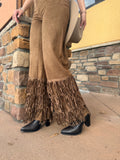 Paola Camel Seude Pants (bell bottoms)