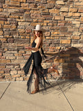 Mimi Fringe Dress Black