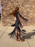 Mimi Fringe Dress Black