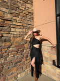 Mimi Fringe Dress Black