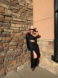 Mimi Fringe Dress Black