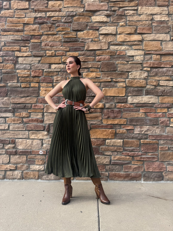 Luz Olive Dress