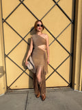 Mimi Fringe Dress Champagne