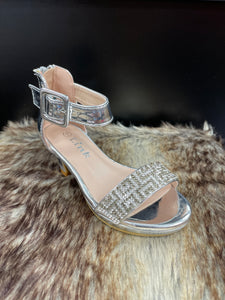 Kataleena Silver Girls Shoes