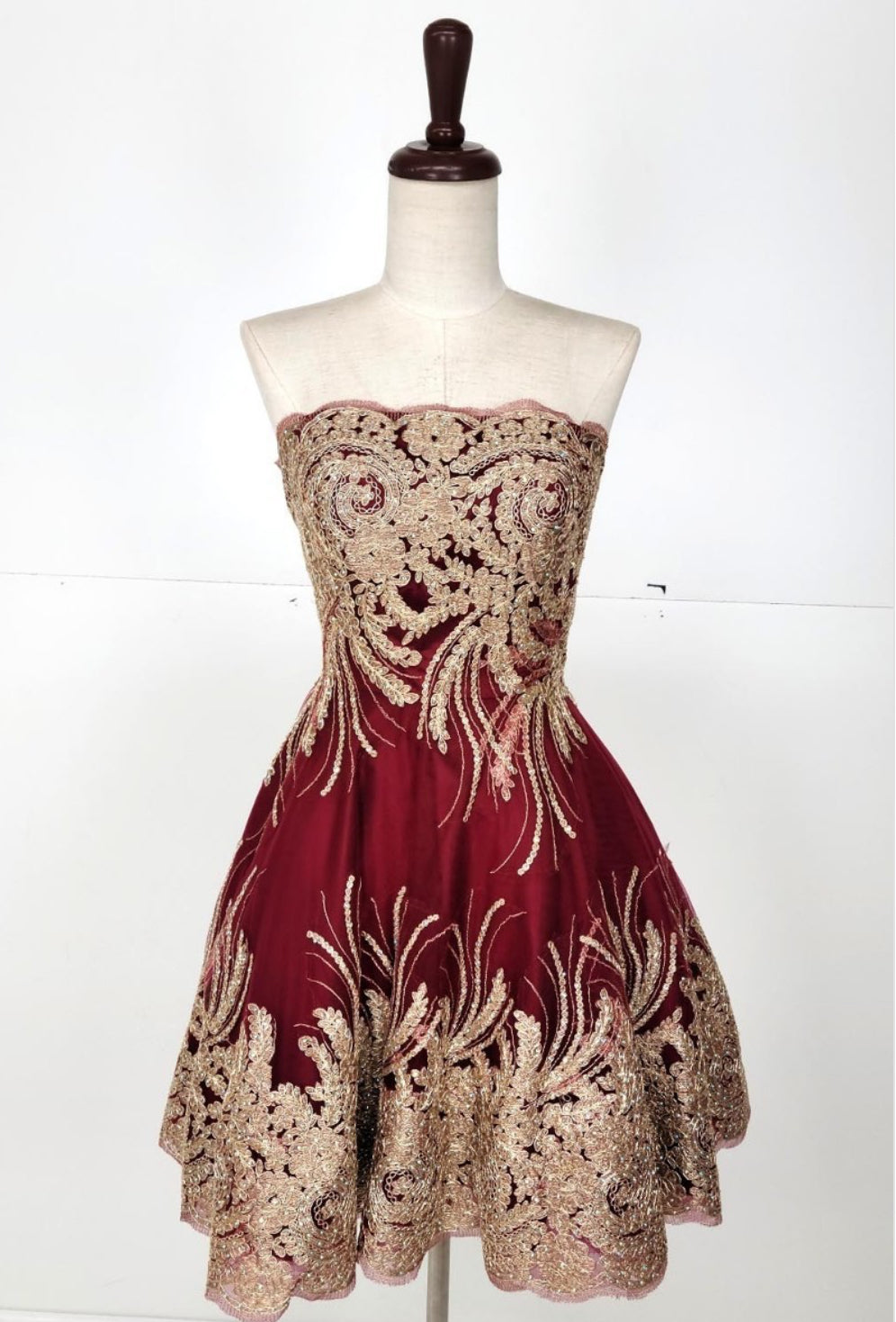 Red and Gold Dama Dresses