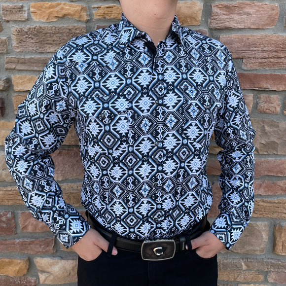 Niko Aztec Black/Turquoise Shirt