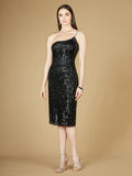 Lara One Shoulder Midi Cocktail Dress 29289
