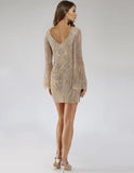 Lara  Bell Sleeves V Neck Cocktail Dress 29608