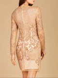 Lara Long Sleeve Beaded Cocktail Dress 29610