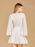 Lara Long Bell Sleeve Sequin Cocktail Dress 51121