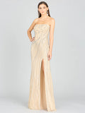 Lara Freddy Strapless Beaded Gown 9987