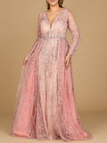 Lara Elegant Overskirt Dress with Long Sleeves 29139