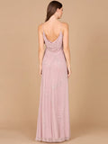 Lara Beaded Spaghetti Strap Full-Length Gown 29282