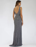 Lara Thigh High Slit Beaded Gown 29528