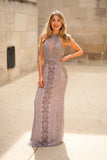 Lara Halter Neck with Keyhole Dress 29600