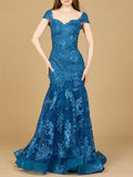 Lara Cap Sleeve Mermaid Gown 29642