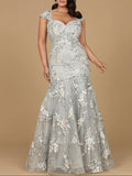 Lara Cap Sleeve Mermaid Gown 29642
