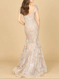 Lara Cap Sleeve Mermaid Gown 29642