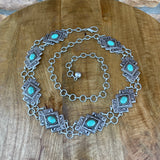 Amairany Silver/Aqua Concho Belt