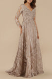 Lara Long Sleeves Beaded Gown 29753