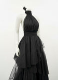 Neri Puffy Dress Black