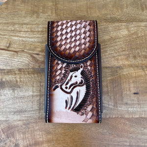 Men’s Brown Horse Print Phone Case