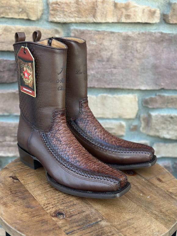 Men’s Los Altos Boots Python 7X Toe Porto Brown
