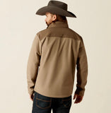 Men's Ariat WYATT SOFTSHELL Jacket Brindle and Major Brown