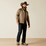 Men's Ariat WYATT SOFTSHELL Jacket Brindle and Major Brown