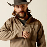 Men's Ariat WYATT SOFTSHELL Jacket Brindle and Major Brown