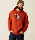 Men's Ariat Forest Badge Dark Orange Hoodie