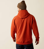 Men's Ariat Forest Badge Dark Orange Hoodie