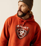 Men's Ariat Forest Badge Dark Orange Hoodie