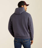 Men's Ariat Southwestern Longhorn Hoodie Odyssey Grey