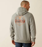 Men's Ariat Bold Hex Hoodie Grey Heather