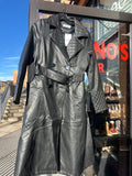 Renata Leather Coat Black