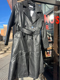 Renata Leather Coat Black