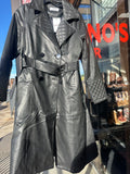 Renata Leather Coat Black
