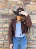 Jessica Brown Suade Fringe Jacket