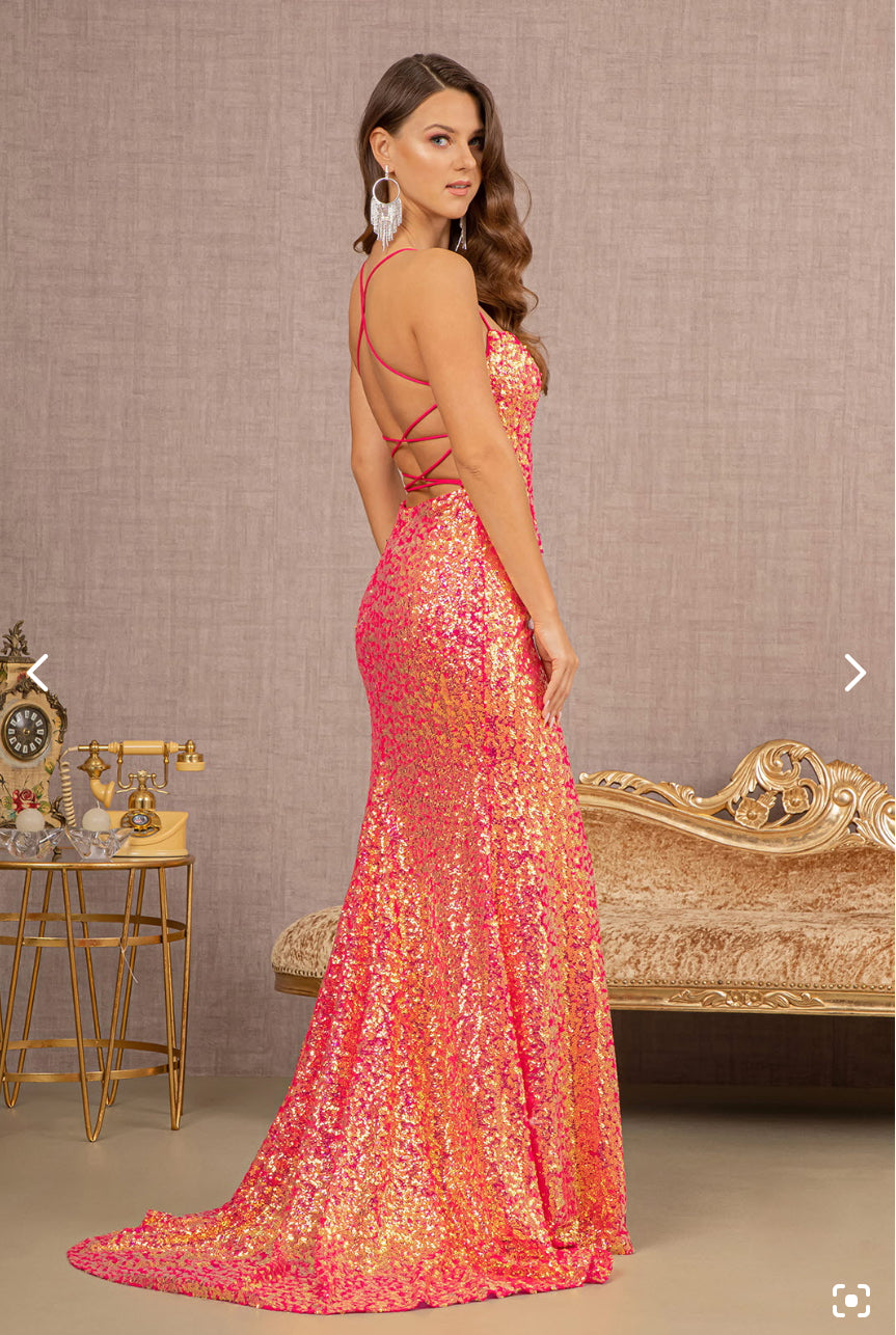 open lace back dress GLS Collective Evening Gown 3127 – Moreno's Wear