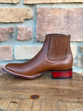 Men’s Los Altos Brown Belmont Wide Square Toe Ankle Boots